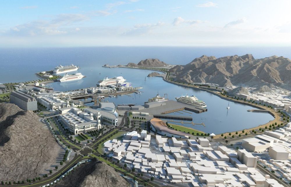 Masterplan render of Mina Sultan Qaboos waterfront, Muscat